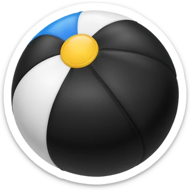 black beach ball sticker