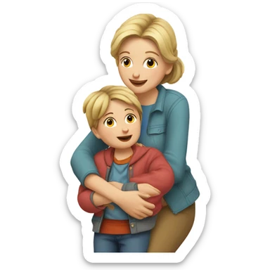 german mother and her child sticker