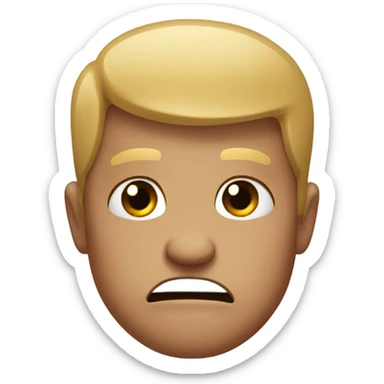 slapping face frowning  sticker