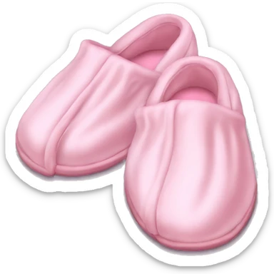 Light pink silk slippers and robe sticker