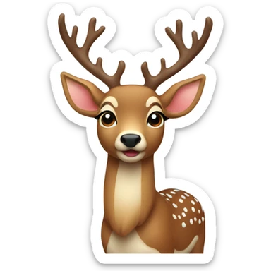 Christmas deer sticker