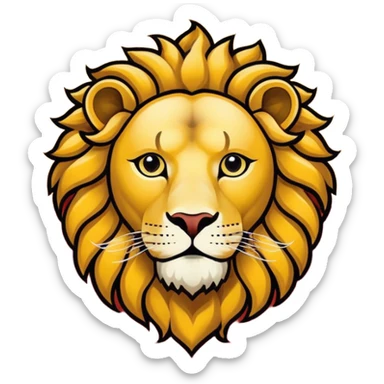 Sun and lion on iranian flag sticker