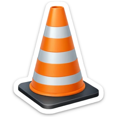 Cone de chantier sticker