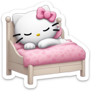 Hello kitty sleeps sticker