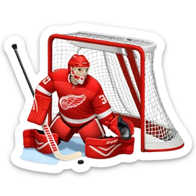 Detroit red wings score against Philadelphia flyers goalie sticker
