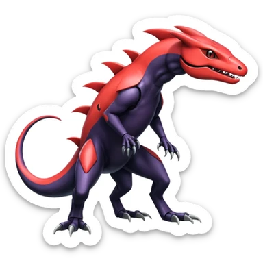 Shiny Exotic Colorful epic Salandit-Genesect-Koraidon-Fakémon-hybrid-creature (full body)  sticker