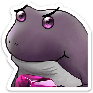 Round cut kunzite gemstone with holographic rainbow reflections, pink-purple crystal gem with brilliant facets sticker