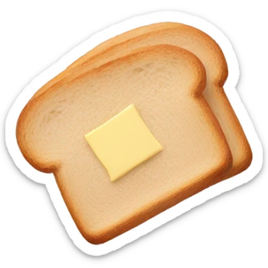 pastel pink plate with bread and butter on it sticker