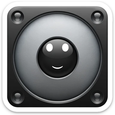 create a black hail camera aperture emoji di 24px sticker