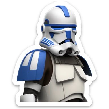 Captain Rex and the 501st storming the Jedi temple  sticker