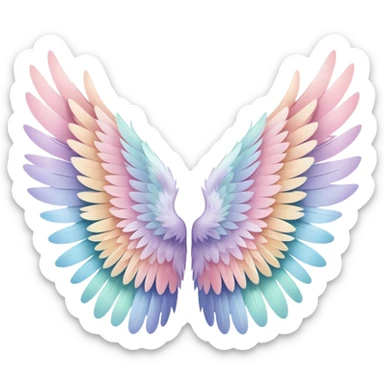 Divine romantic pastel wings  sticker