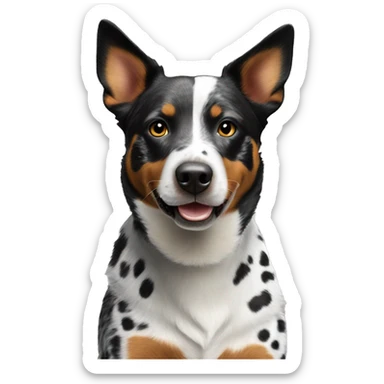 Black and white spotted Australian cattle dog sticker