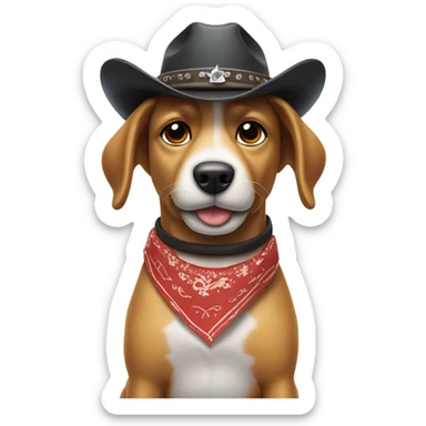 Cowboy dog sticker