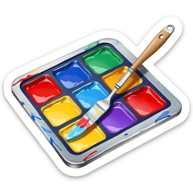 Palette paint knife, only knife sticker