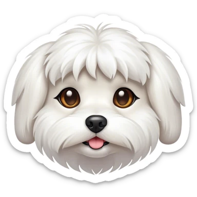 maltese dog sticker