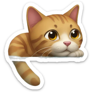 a cat in a fishbowl sticker