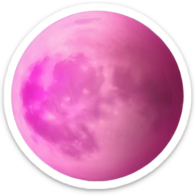 pink moon sticker