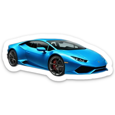 a blue Lamborghini Huracan  sticker