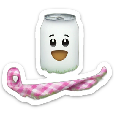 Milk plush on a lawn sticker