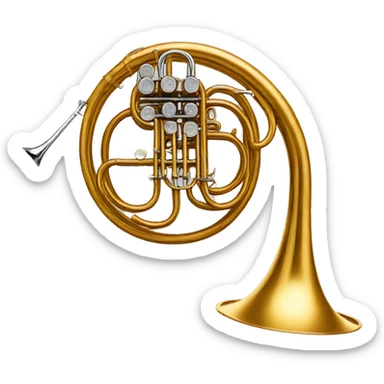 french horn sticker