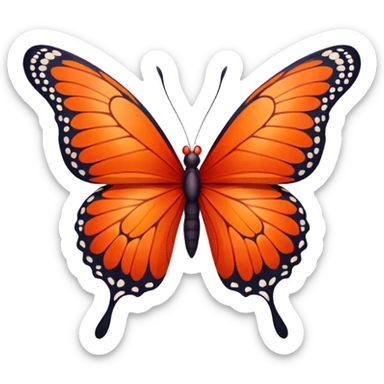 red butterfly sticker