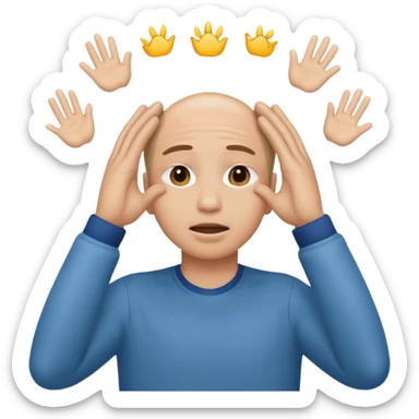 Visage avec des main sur les yeux  sticker