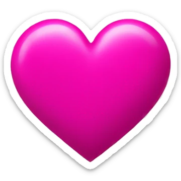 Heart fuchsia sticker