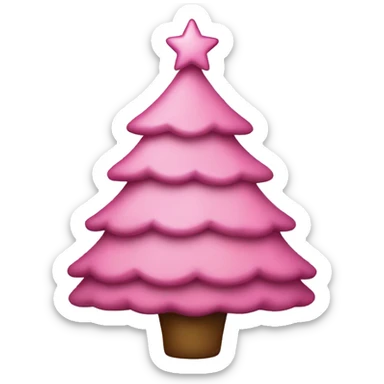 Pink Christmas tree  sticker