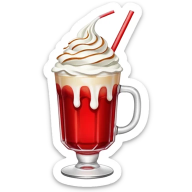 
Una bebida rossaude estar acá con nata sticker