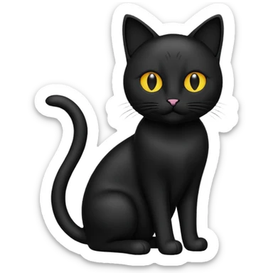 cat silhouette sticker