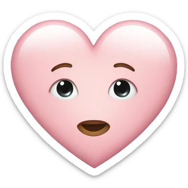 Light pink heart sticker