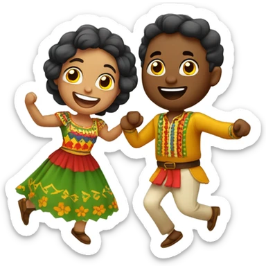 casal dançando quadrilha festa junina sticker