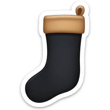 Black Christmas stocking with bat sticker