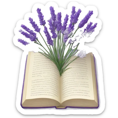 Lavender book sticker