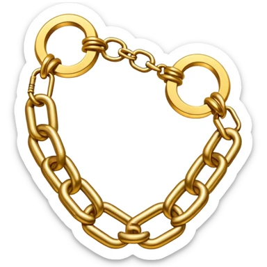 Golden chains with shackles sticker