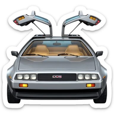 Delorean time machine sticker
