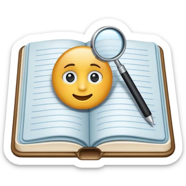 journal observing. Transparent background sticker