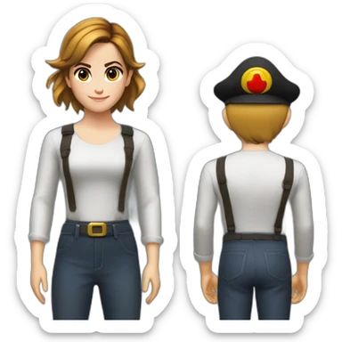 Emma Watson qui joue à Mario sticker