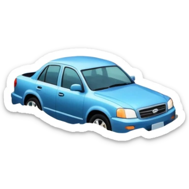 showing a flood disaster scene with strong water waves overflowing streets, partially submerged houses and cars, dark cloudy sky sticker