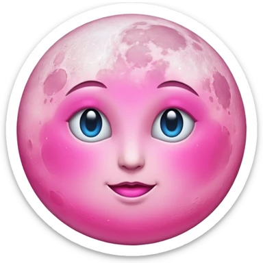 Moon pink  sticker