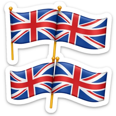 british and AMERICAN flags sticker