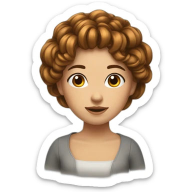 fille métisse cheveux lise marrons couronne sticker