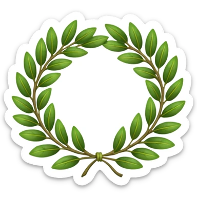 Create a laurel wreath for graduation in university sticker