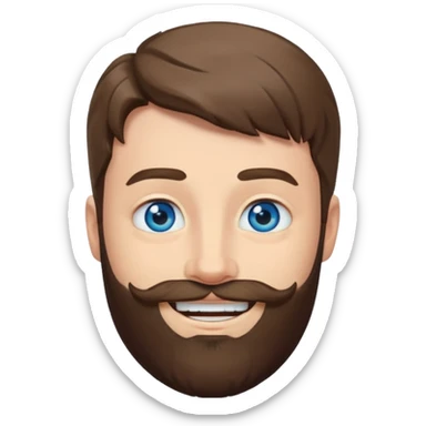 Mr Beast from YouTube with blue eyes and a beard sticker