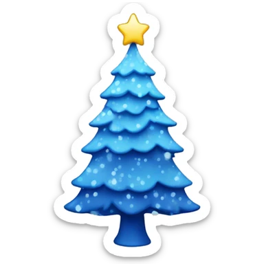 Blue Christmas tree sticker