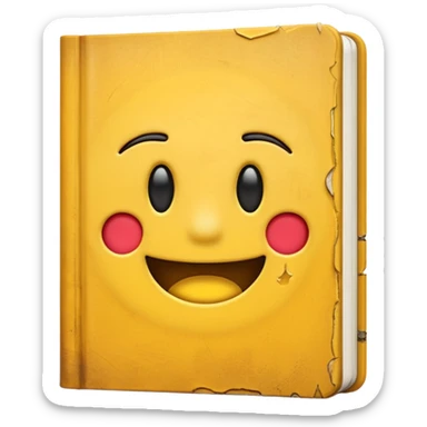 A textbook with the title 'Emoji' written on the cover sticker