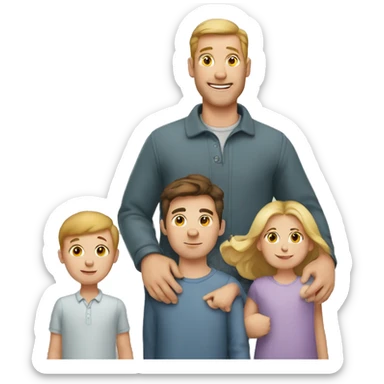 white Dad leaving family to get milk without kid sticker