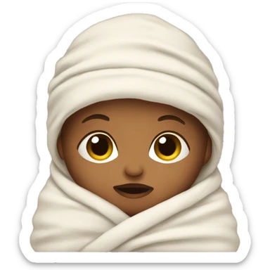 Swaddled baby sticker