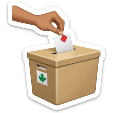 A neutral, generic symbolic image: A hand dropping a ballot paper into a simple, unmarked ballot box. on the ballot ‘Ja, aber’, ‘Nein, aber’,  sticker