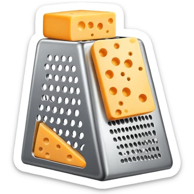 Cheese and grater sticker
